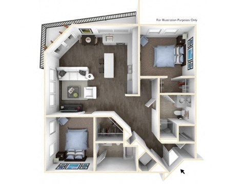 2 bed 2 bath floor plan B 2 bed 2 bath floor plan B